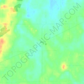 Carte topographique Herron, altitude, relief