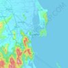 Carte topographique Quy Nhơn, altitude, relief