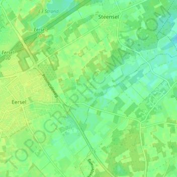 Carte topographique Molenveld, altitude, relief