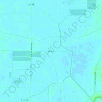 Carte topographique Central, altitude, relief