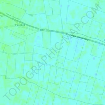 Carte topographique Horbling Fen, altitude, relief