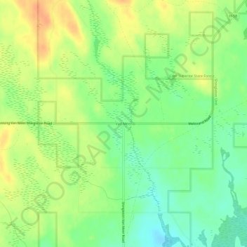 Carte topographique Van Meer, altitude, relief