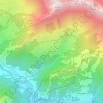 Carte topographique Pequerel, altitude, relief