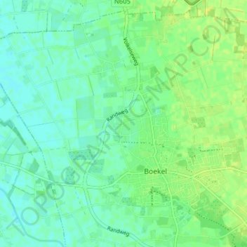 Carte topographique Neerbroek, altitude, relief