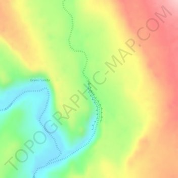 Carte topographique Cañon de los Perdidos, altitude, relief