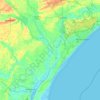 Carte topographique Bull Island, altitude, relief