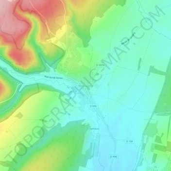 Carte topographique Messigny, altitude, relief