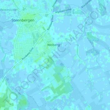 Carte topographique De Bocht, altitude, relief