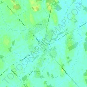 Carte topographique North Gower, altitude, relief