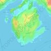 Carte topographique Hardanger, altitude, relief