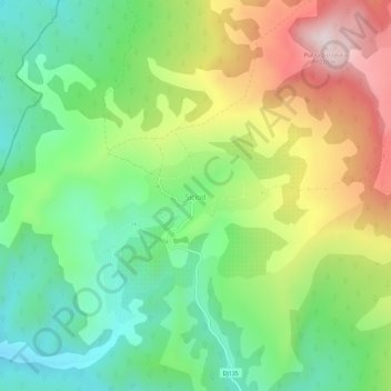 Carte topographique Șiclod, altitude, relief
