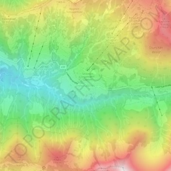 Carte topographique Innerlaterns, altitude, relief