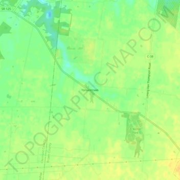 Carte topographique Yankeetown, altitude, relief