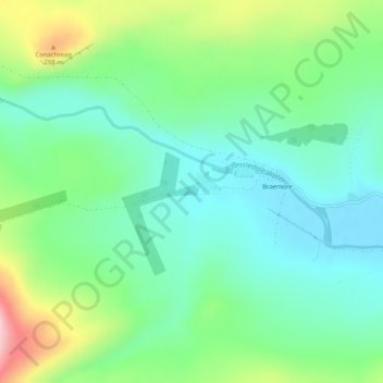 Carte topographique Braeval, altitude, relief