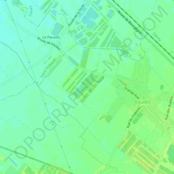 Carte topographique Champon, altitude, relief