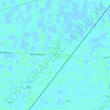 Carte topographique Bowser's Corner, altitude, relief