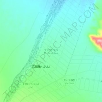 Carte topographique Tahota Creek, altitude, relief