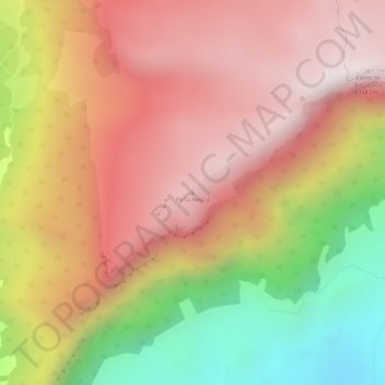 Carte topographique Peña Negra, altitude, relief