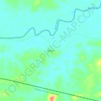 Carte topographique Atraca, altitude, relief