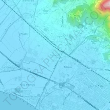 Carte topographique Portonetti, altitude, relief