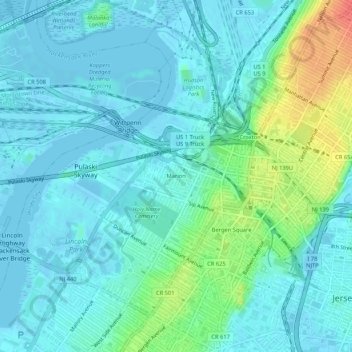 Carte topographique Marion, altitude, relief