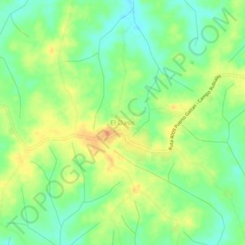 Carte topographique El Oasis, altitude, relief