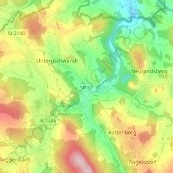 Carte topographique Wies, altitude, relief