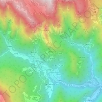 Carte topographique Castellan, altitude, relief