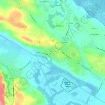 Carte topographique Ciers, altitude, relief