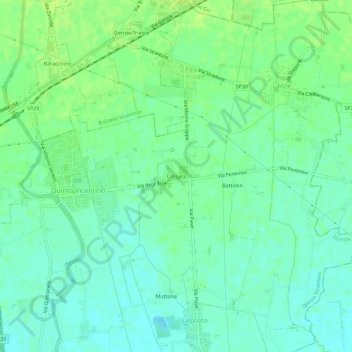 Carte topographique Crosara, altitude, relief