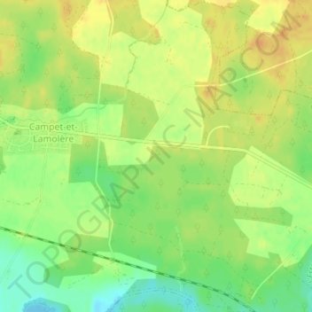 Carte topographique Rome, altitude, relief