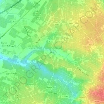 Carte topographique Faise, altitude, relief