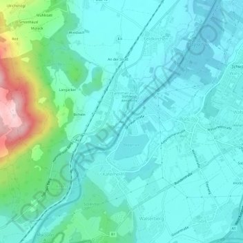 Carte topographique Au, altitude, relief