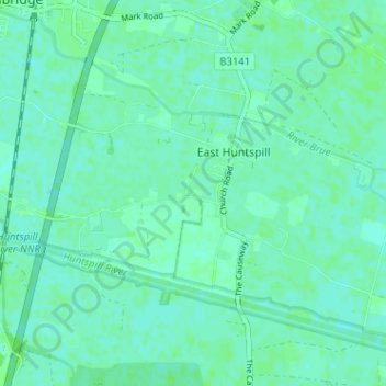 Carte topographique Cote, altitude, relief