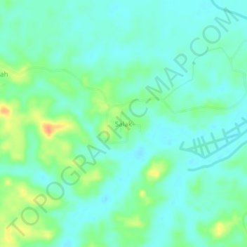 Carte topographique Salak, altitude, relief