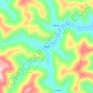 Carte topographique Kayjay, altitude, relief