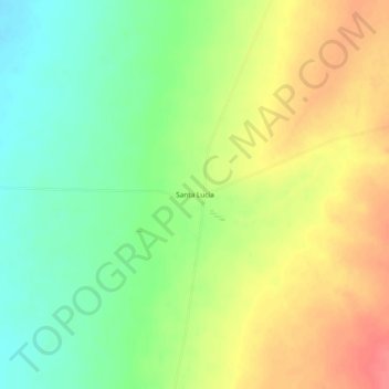 Carte topographique Santa Lucia, altitude, relief