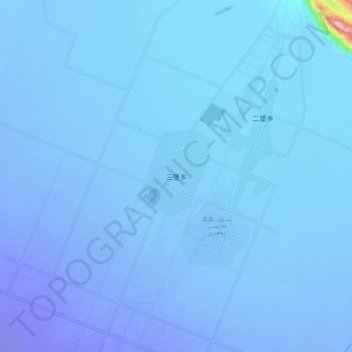 Carte topographique Sanbao, altitude, relief