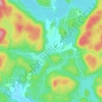 Carte topographique Saint-Pierre de Wakefield, altitude, relief