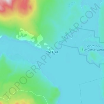 Carte topographique Old Fort, altitude, relief