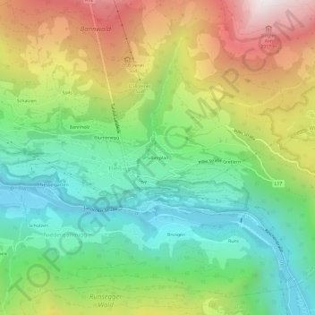 Carte topographique Silberplan, altitude, relief