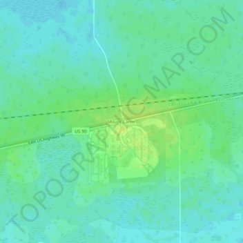 Carte topographique Mount Carrie, altitude, relief