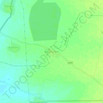 Carte topographique Babanagar, altitude, relief
