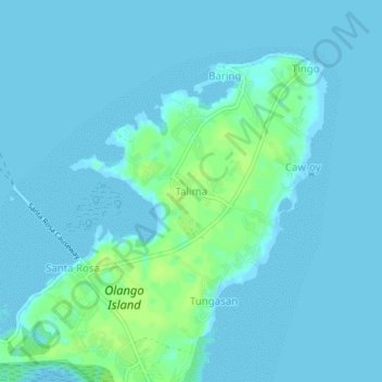 Carte topographique Talima, altitude, relief