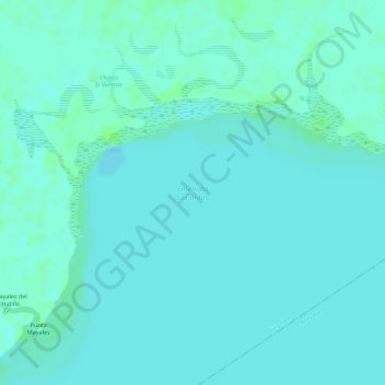 Carte topographique Ensenada Las Britas, altitude, relief