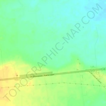 Carte topographique Pompeya, altitude, relief