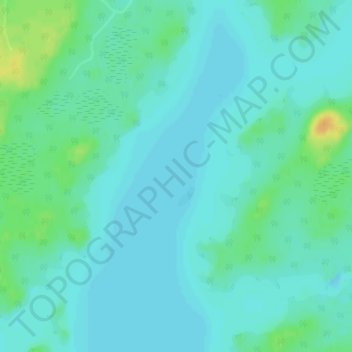 Carte topographique Lac Dickson, altitude, relief