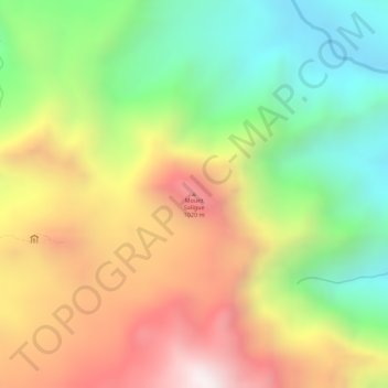 Carte topographique Mount Saligue, altitude, relief