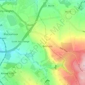 Carte topographique Rann, altitude, relief