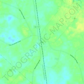 Carte topographique Clyo, altitude, relief